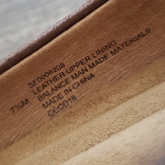 Sofft Lindon Block Heel Leather Pumps Metallic Taupe Women's 7.5 Slip-On Comfort - Picture 9 of 10